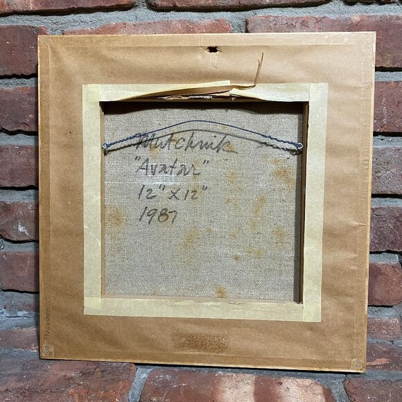 "Avatar" - Male - 12"x12" Signed Original Painting by MARK MUTCHNIK 1987 - Picture 6 of 10